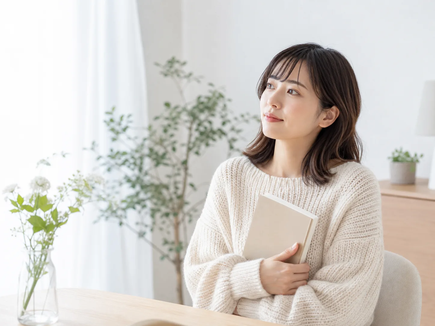 将来について考える女性のイメージ